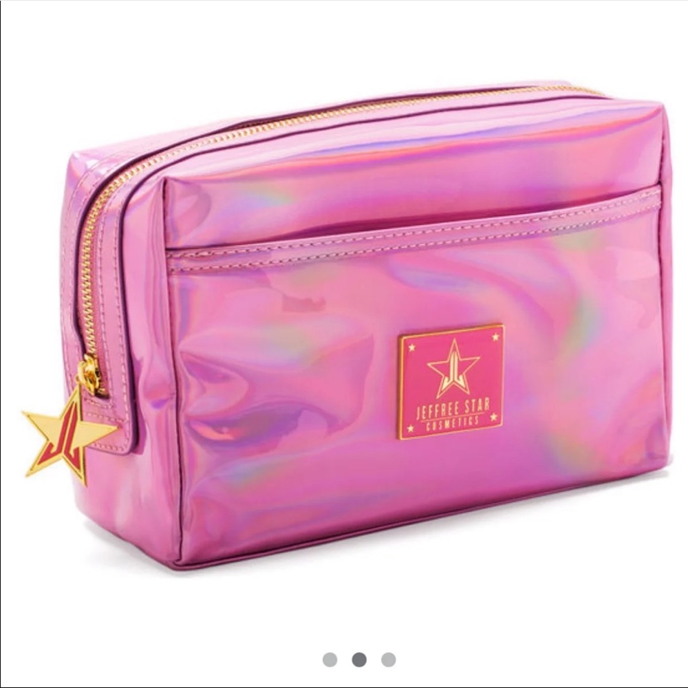 Jeffree Star Pink Holographic Makeup Bag
